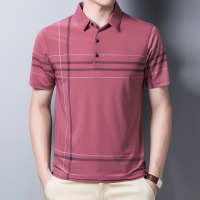 翻领冰丝polo衫男士短袖t恤男装夏季速干工作服体恤男马球衫