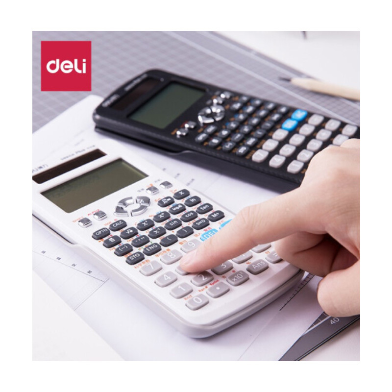 得力(deli) D991CN学生计算器小学中学大学考研工程多功能函数计算器 单个装