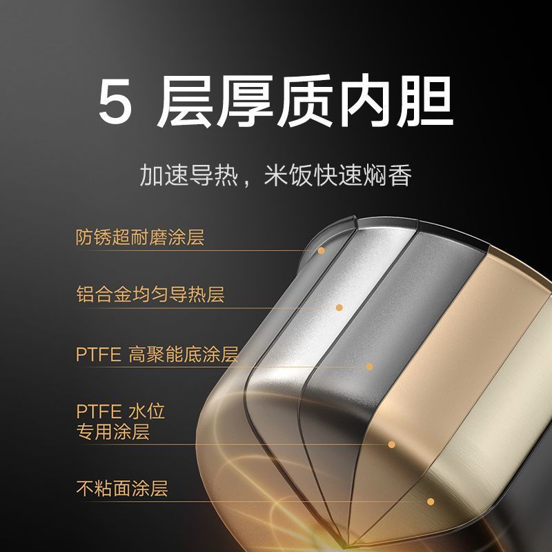 小米 米家智能快煮电饭煲电饭锅5L 家用多功能大容量24小时预约快煮饭智能电饭煲高清大图