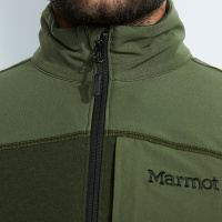Marmot/土拨鼠户外男士防风保暖开衫抓绒衣