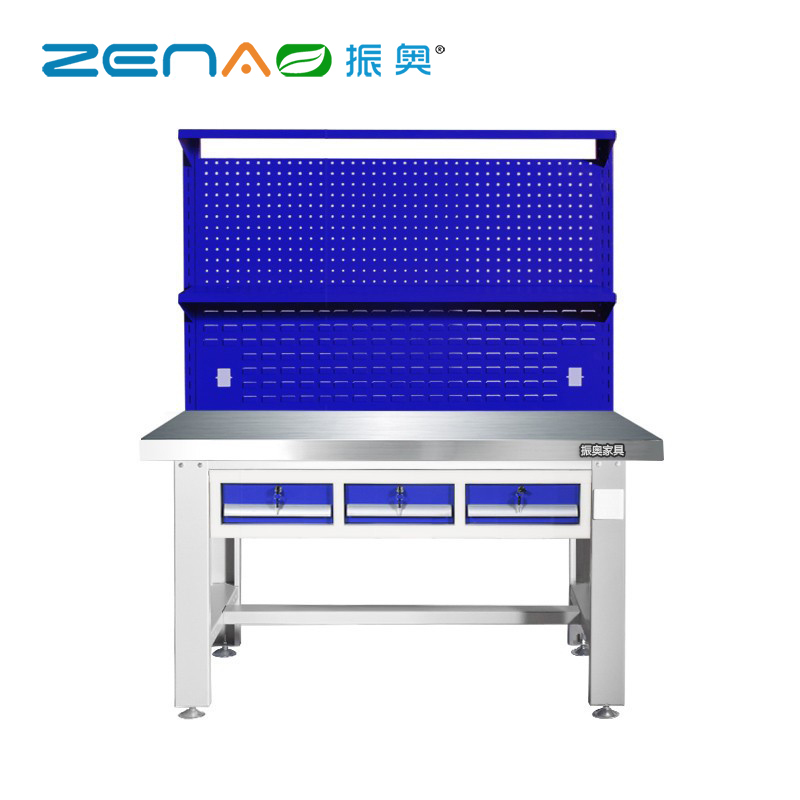振奥 重型304不锈钢工作台重型工作台桌1500*750*800平三抽