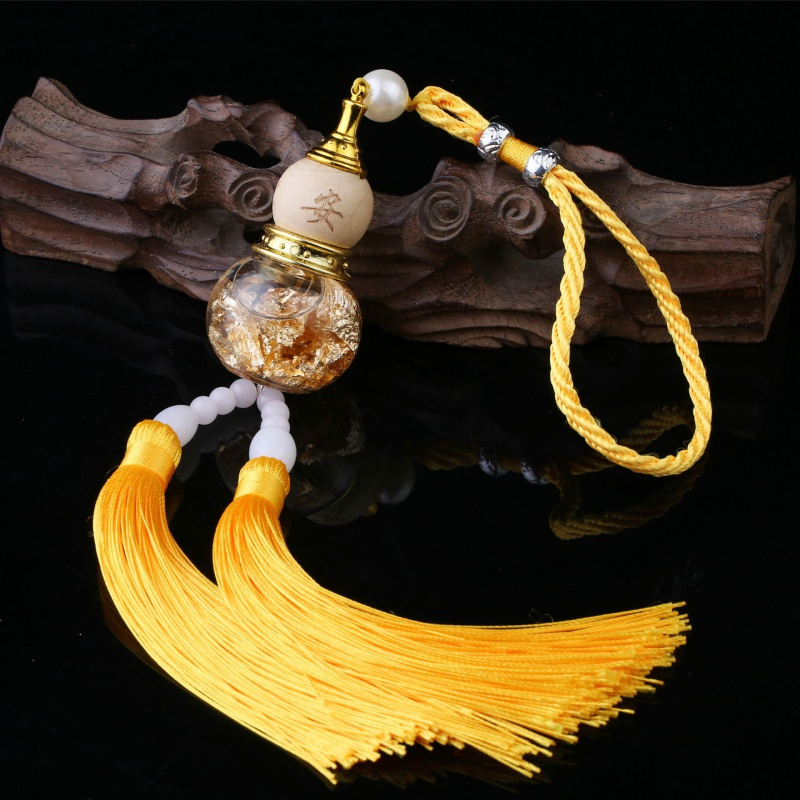 汽车挂件香水葫芦小车内装饰淡香吊坠车载挂饰摆件用品挂饰金箔黄色