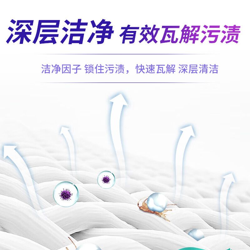 立白天然亮白洗衣液 薰衣草馨香1kg/瓶,12瓶/箱 24斤整箱家庭装高清大图