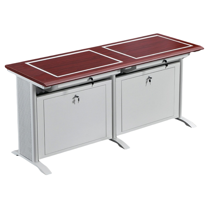 珂洋 翻转电脑桌 两人胡桃色 张高清大图