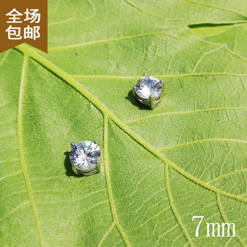 chunmi磁铁耳扣无耳洞潮流耳饰hiphop街头复古耳夹男女闪钻大号锆石