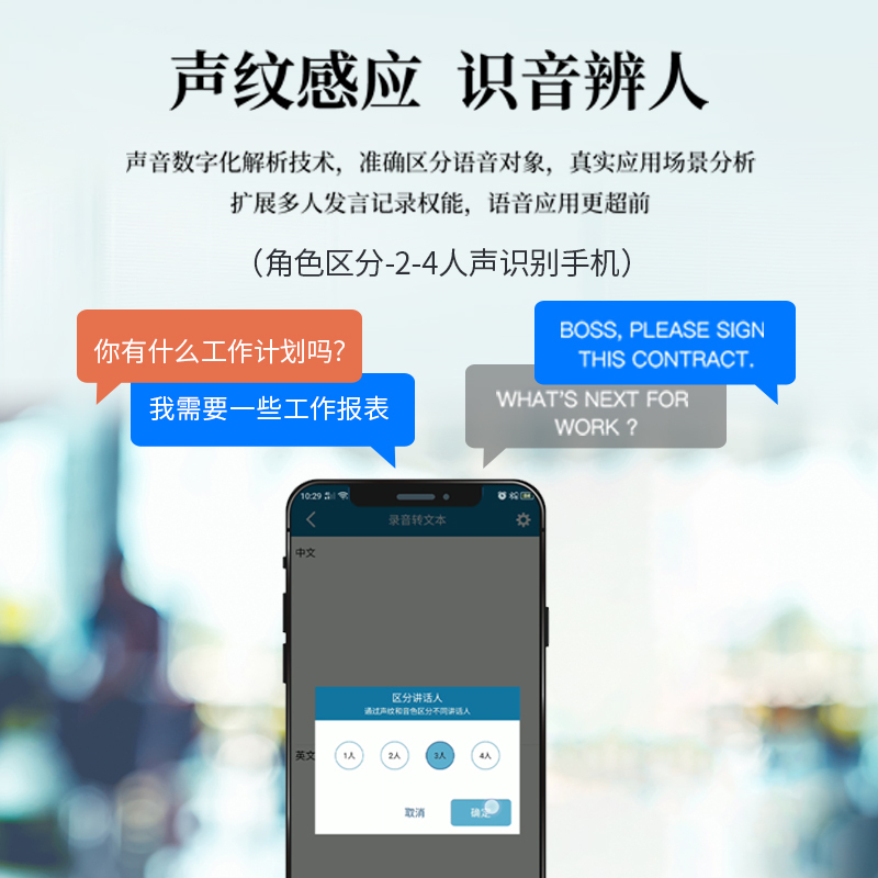 飞利浦(PHILIPS)VTR5102 8G 会议录音笔 终身免费语音转文本 智能APP 声纹感应 录写同步
