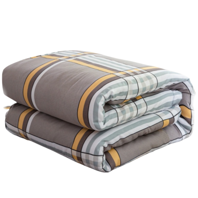 铭思沃床单款六件套1.2米床 灰大格 套高清大图