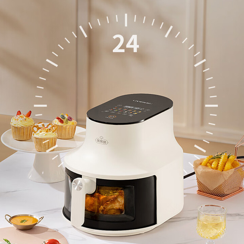 利仁空气炸锅6L预约发酵解冻可视无油炸蒸汽嫩KZ-D6021高清大图