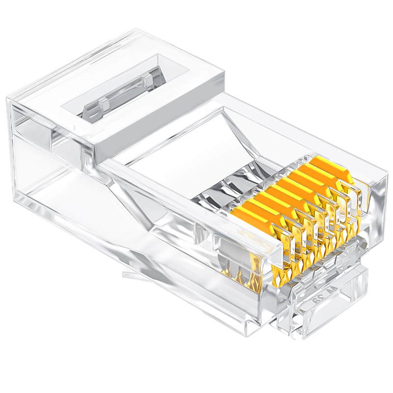 八芯网线用超五类水晶头 RJ45 100个/盒 1盒