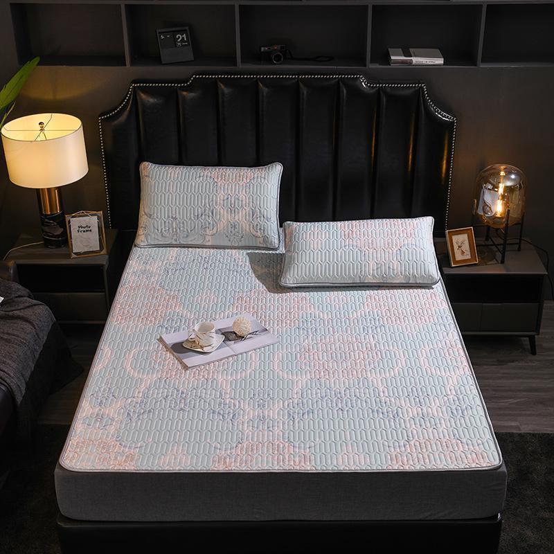 家柏饰(CORATED)天丝泰国乳胶空调凉席夏三件套冰丝1.8m席子1.5米2.0软席折叠1.2 夏洛特-60D天丝防螨乳胶 1.2m（4英尺）床