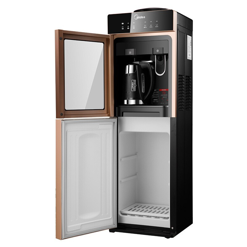 美的midea饮水机家用外置沸腾胆双封闭防尘立式家用饮水器myd827sw