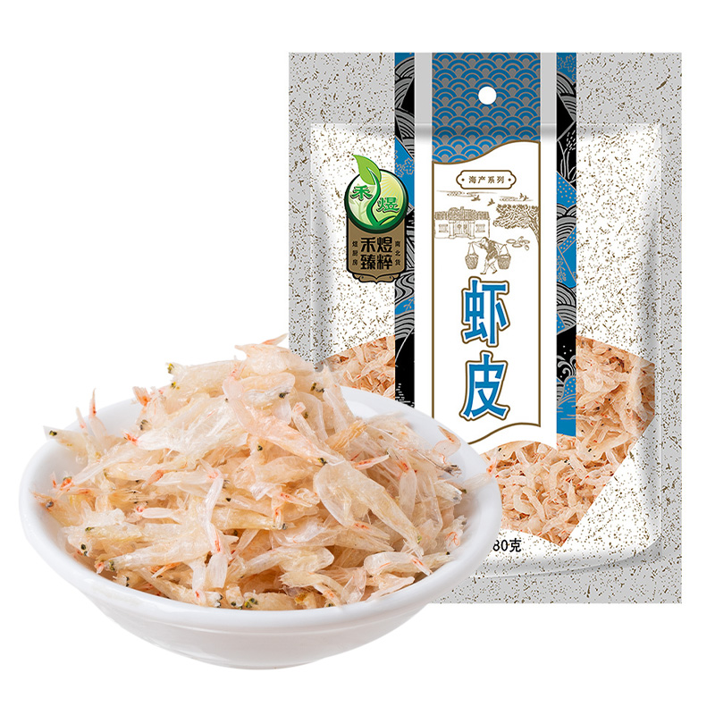 禾煜 精品虾皮 80g/包 淡干虾米 南北干货 海产可磨虾皮粉高清大图