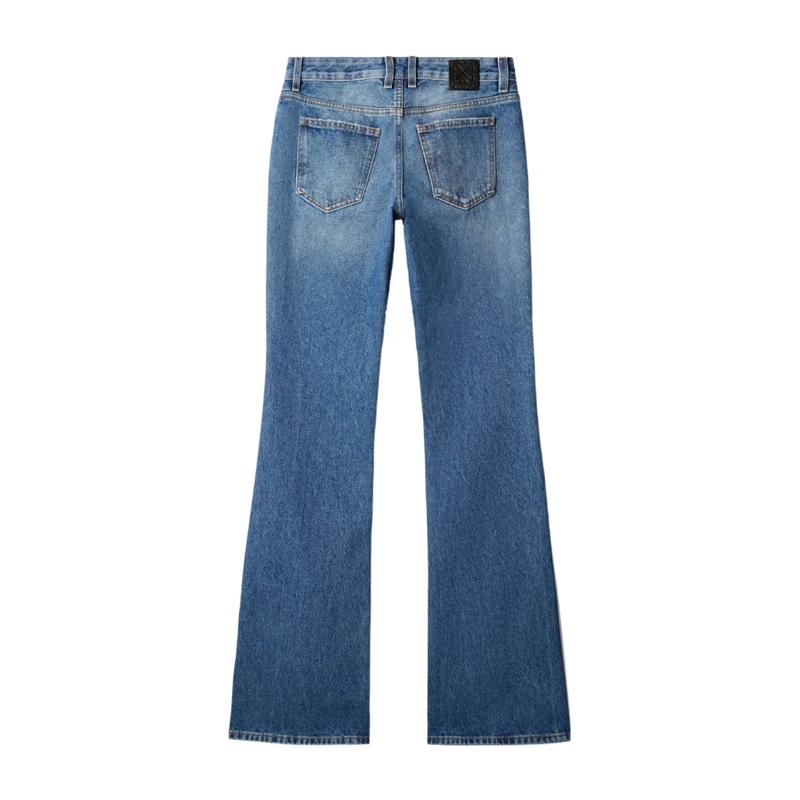 Off-White女士牛仔裤 奢侈品服饰OWYA061F23DEN001-4500经典款喇叭牛仔裤高清大图