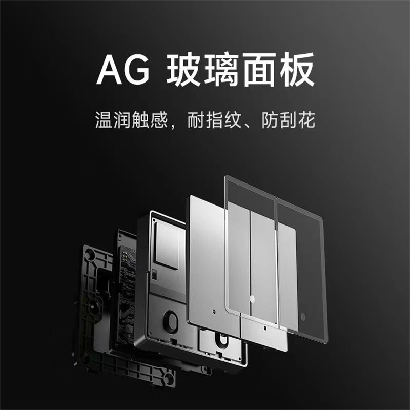 小米智能开关Pro(双开)单火零火兼容米家APP遥控智能家居联动 深空灰高清大图