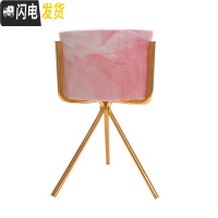 三维工匠ins北欧小清新多肉陶瓷小花盆创意个性室内好看铁艺简约客厅摆件 仙人柱架+粉蓝盆 中花盆容器