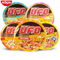 日清UFO飞碟炒面（铁板色拉鱿鱼风味）123g*5碗装干拌泡面方便速食早餐