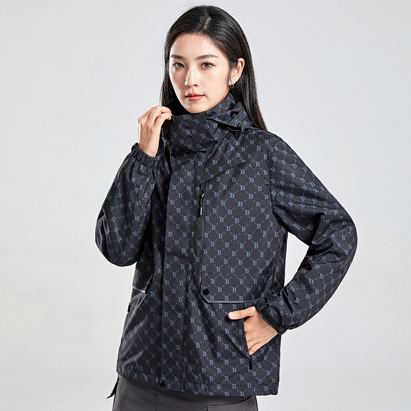 健卡侬 冲锋衣 J147 女款B黑色 XL