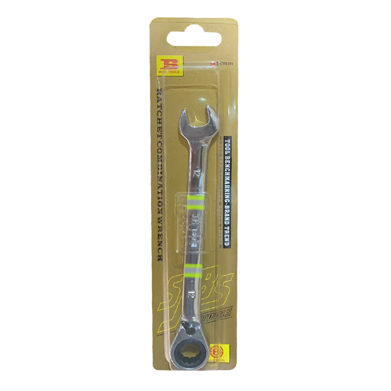 波斯(BOSI) 荧光系列精品双向棘轮两用扳手 12mm 把高清大图