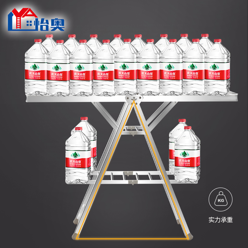 三维工匠不锈钢晾衣架落地折叠家用室内室外阳台晒衣架被子毛巾架晾晒架 [三层旗舰版]加厚25方管+加固梁+赠品+1.6