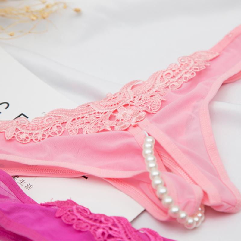 情趣内裤女丁字裤女性感真人露毛情趣骚极度诱惑sm按摩珠开档内裤