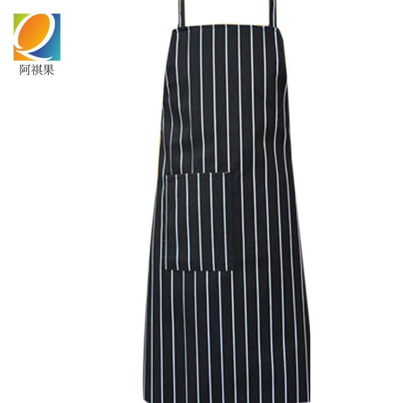 阿祺果 挂脖 围裙 黑白条带卡 条高清大图