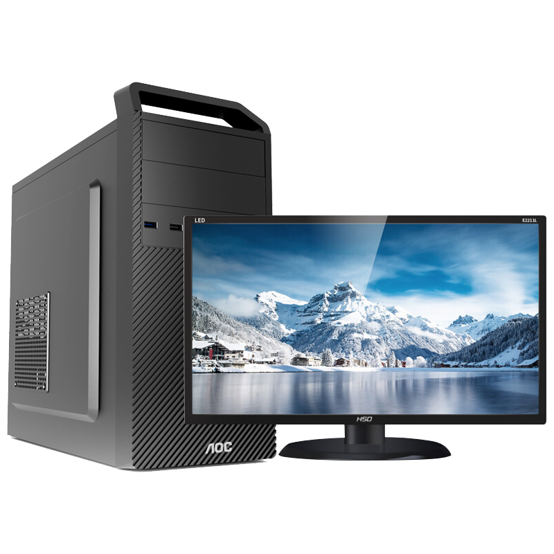 电脑主机 显示器套装 ta0698 全高清不闪屏可壁挂显示器台式电脑主机