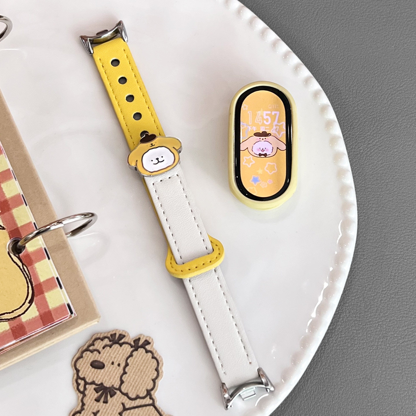 适用于小米手环10线条小狗表带高清大图