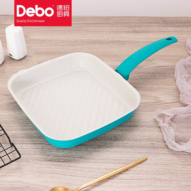 (顺丰发货)德铂(Debo)柯蒂斯不粘煎锅1.4L薄荷绿DEP-755高清大图
