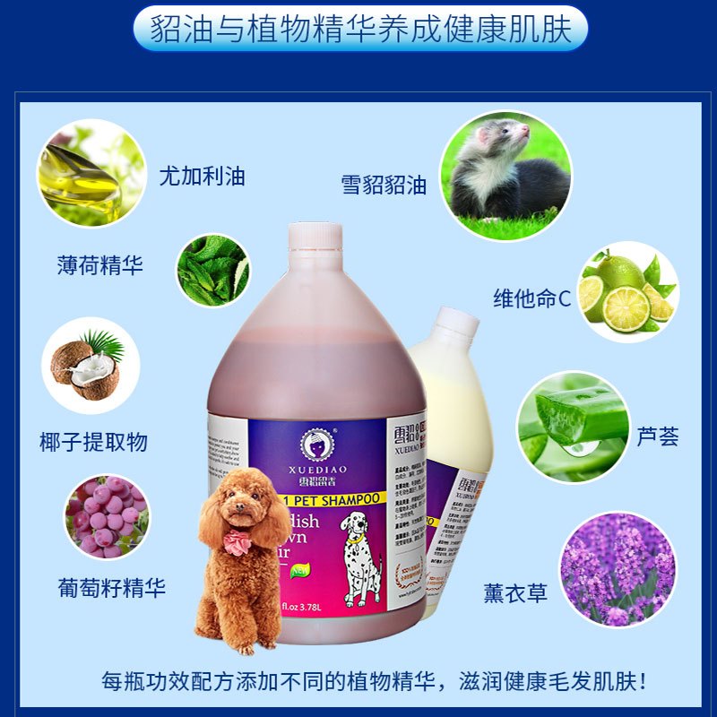 雪貂留香貂油沐浴露润丝乳(护毛素)-1加仑