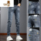 YANXU高端牛仔裤男士2023新款夏季薄款新塘镇超薄修身小脚裤子男款