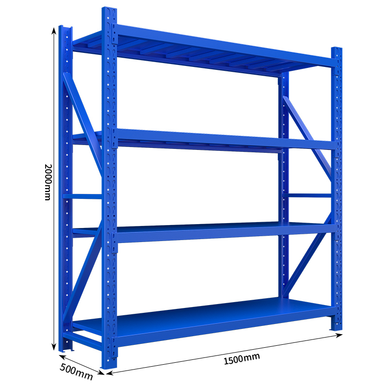 臻远 ZYCC-ZX-19 重型货架主架 1500*500*2000 蓝色 每层平均承重500公斤高清大图
