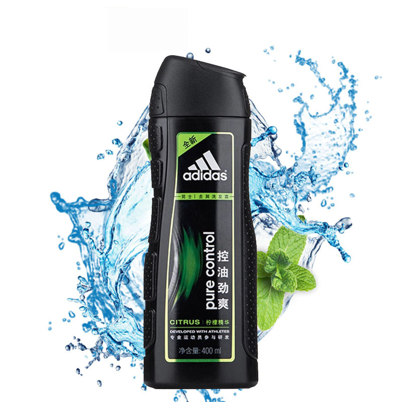 adidas阿迪达斯男士控油劲爽去屑洗发露洗发水洗头膏400ml