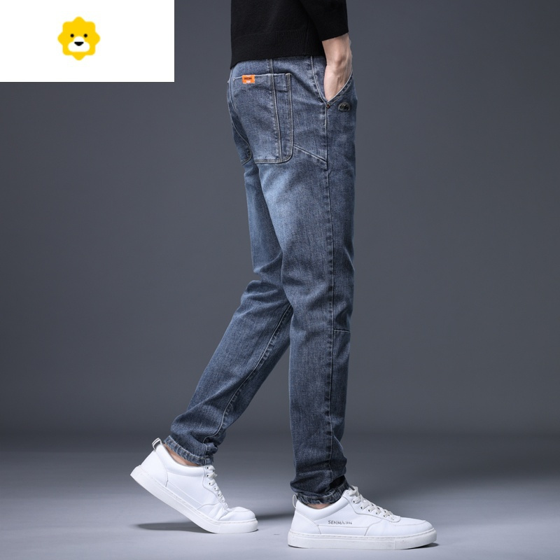 fishbasket季牛仔长裤男士宽松直筒百搭潮牌2024新款休闲裤子男季薄款