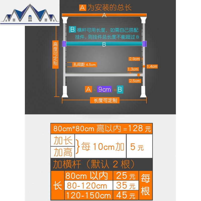 304不锈钢厨房顶天立地伸缩餐具置物架免打孔沥水架碗架锅架收纳 三维工匠高清大图