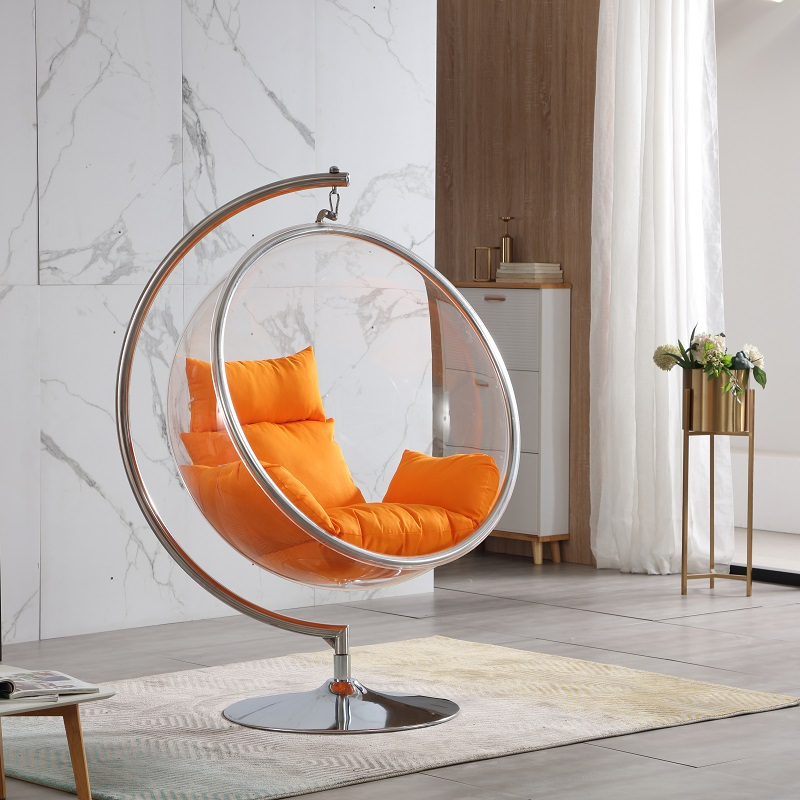 吊椅阳台泡泡椅室内休闲椅户外秋千北欧摇椅吊篮定制亚克力高透不锈钢