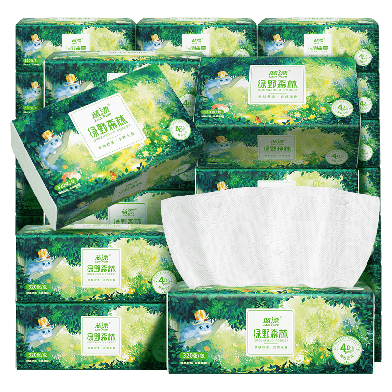 蓝漂 LP-43059白色抽纸27包/箱高清大图