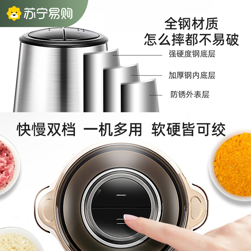 绞肉机家用电动小型全自动多功能绞肉馅绞菜多功能料理机器宝宝辅食高清大图