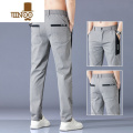 YANXU冰丝牛仔裤男薄款夏天宽松直筒长裤子男士休闲裤男款夏季薄款弹力 1086浅灰 32