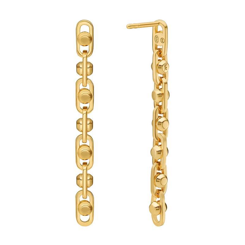 迈克·科尔斯(MICHAEL KORS)女士耳饰14K金合金925纯银抛光设计典