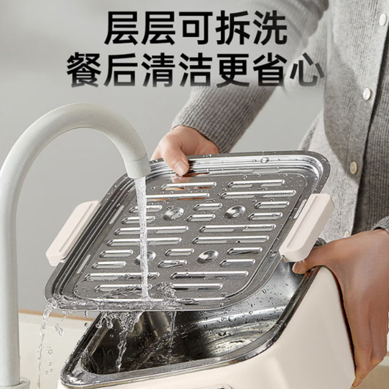 九阳智能旋钮控制10升大容量不锈钢电火锅DZ100HG-GZ605高清大图