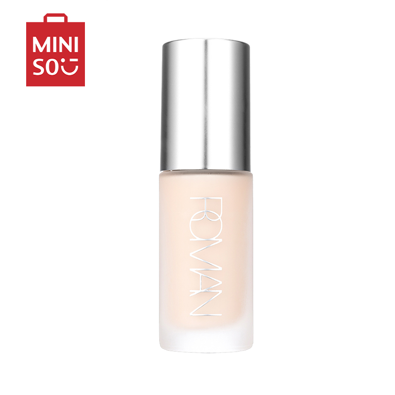名创优品(miniso) 罗马时代无瑕光肌粉底液遮瑕不脱妆轻薄无妆感[01雾感自然]