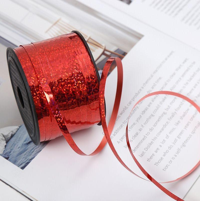 结婚婚庆婚礼绳子用品扎带气球布置装饰氦气彩带丝带派对镭射绑绳- -- -彩带- -红色1卷【91米】