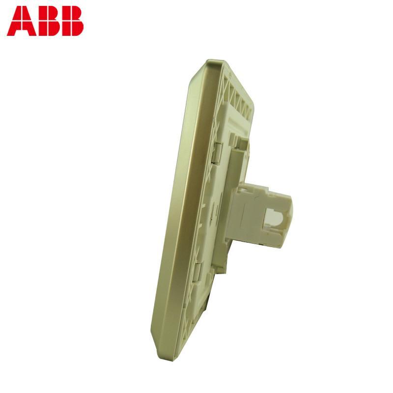 ABB开关插座 德逸珍珠金 一位单电脑网络插座面板AE331-PG