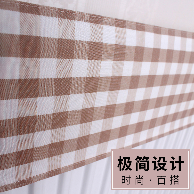 经典格纹暖气片罩布艺金铂喜家用防尘套防熏墙罩防尘罩