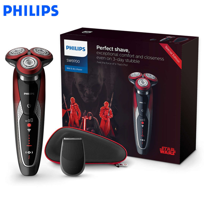 飞利浦（PHILIPS）SW9700/67电动剃须刀干湿两用可旋转刮胡刀充电式三刀头全身水洗星球大战系列 列达斯·维达版