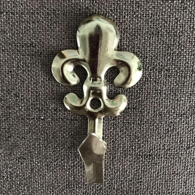 汐岩窗帘配件辅料墙钩挂钩壁钩水晶瓷墙钩窗帘挂球/绑球绑绳/装饰球 简易墙钩-金色/1个