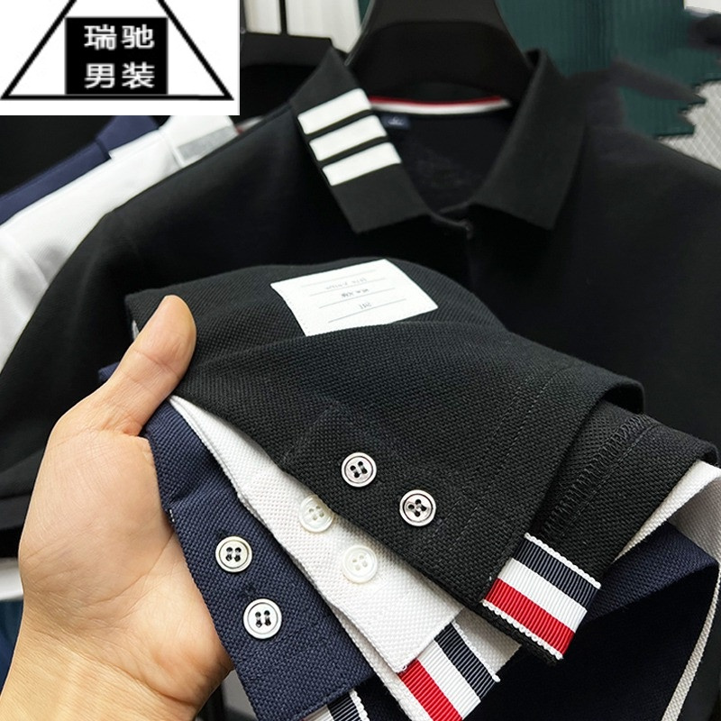 希杰狮王高端polo衫男短袖夏季开叉衣服有领t恤男装翻领丅血潮流