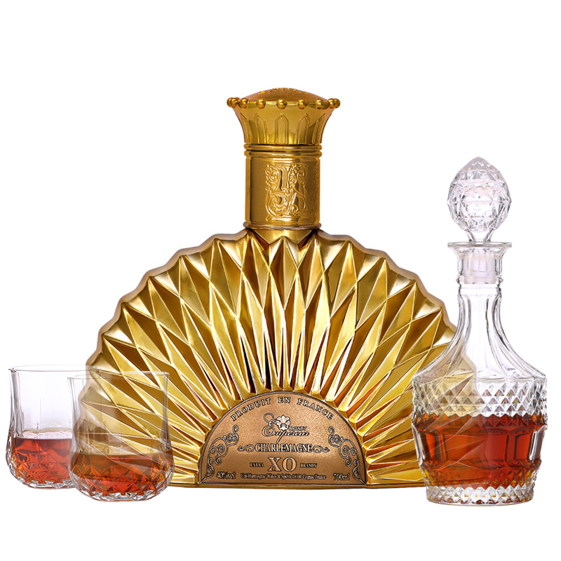 法国原瓶原装进口帝王查理金樽xo洋酒白兰地4