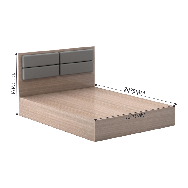 臻远 ZY-GYJJ11 公寓套房家具 公寓床宿舍床1.5米单人床高清大图