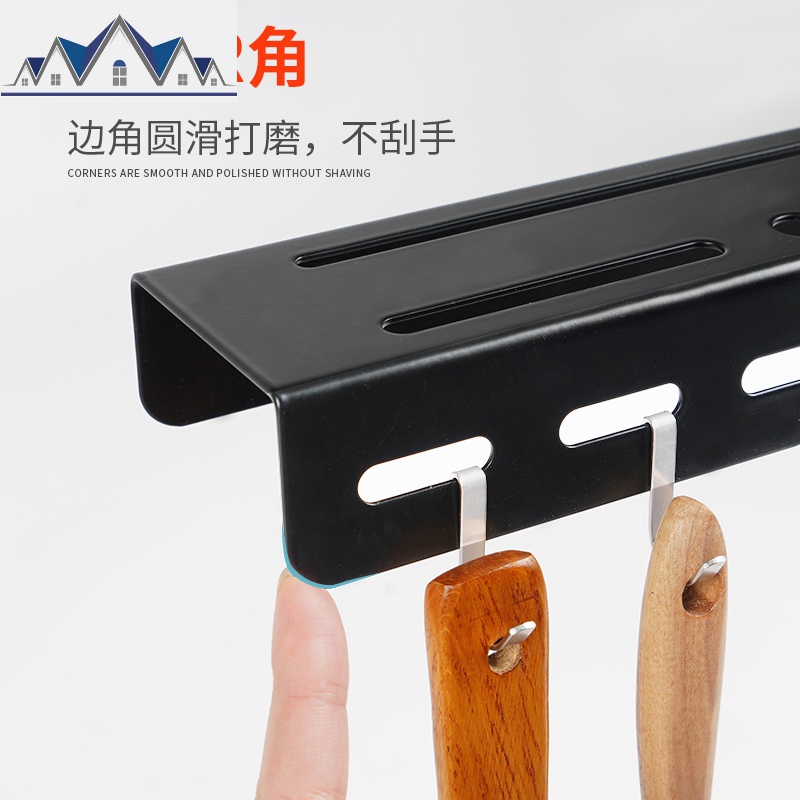 不锈钢刀架筷子笼一体壁挂式厨房刀具置物架免打孔插放菜刀收纳架 三维工匠高清大图